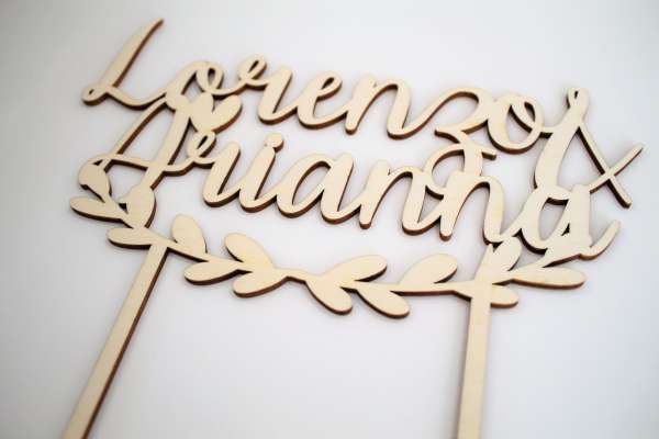 cake topper matrimonio ecofrendly